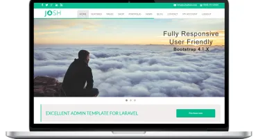 Josh – Laravel Admin Template + Front End + CRUD