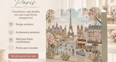 Kit 15 Sacolinhas Paris Torre - Pegue e Monte