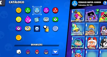 Conta de brawl stars com 76 brawlers, 23K de troféu e skins