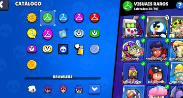 Conta de brawl stars com 76 brawlers, 23K de troféu e skins
