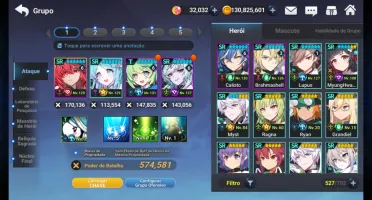 Conta do Grand Chase Mobile Lev 76