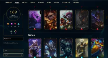 Conta Prata 1 com TODOS os champs e 169 Skins + 2 prestigios