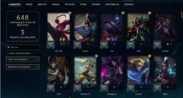 Conta Prata 1 com TODOS os champs e 169 Skins + 2 prestigios