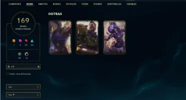 Conta Prata 1 com TODOS os champs e 169 Skins + 2 prestigios