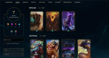 CONTA LOL PLATINA 2 COM KAISA KDA