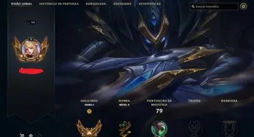 CONTA SMURF LOL OURO 1 65% WINRATE