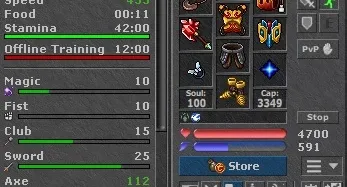 Knight lvl 309 em Zunera