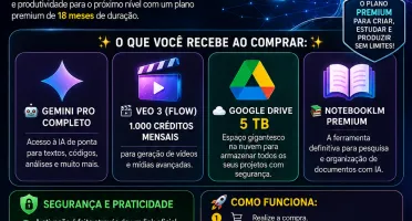 Google AI Pro- 18 Meses + 5TB Drive 30 dias de Garantia