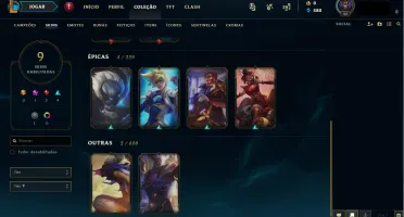 CONTA LOL - OURO4 - RANKED CAI PLAT4/OURO1 - PROMOÇÃO