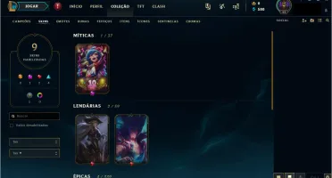 CONTA LOL - OURO4 - RANKED CAI PLAT4/OURO1 - PROMOÇÃO