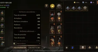 Vendo DH lvl 60 (326) excelência. BARATO!!!