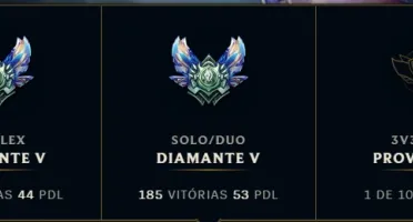 Conta LOL diamante 5 full champ 126 skins