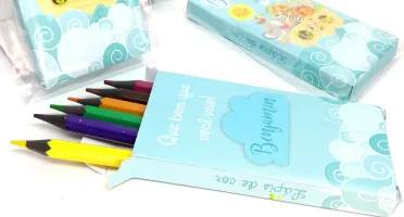 Mini Lápis de Cor com Caixa Safari 6 Cores