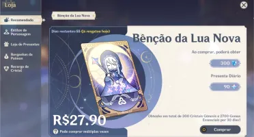 Conta magnifica com Baal Eula Diluc Klee Kazuha Jean benção