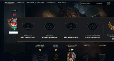 Unranked com 70 Champs e 12 Skins