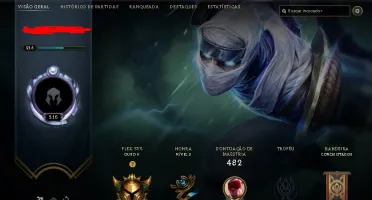 conta de lol nivel 216, 104+skins