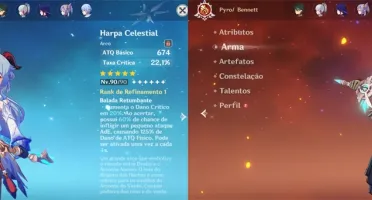 CONTA GENSHIN AR58✨15 LENDÁRIOS e 6 ARMAS 5⭐SHOGUN C2 E+✨