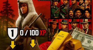 Red Dead Online(PC) 100 LEVEL+6.000 GOLD BARS+500.000 DÓLARE