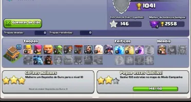 Vendo conta recem cv8 90% cv7 full 1170 gemas free.