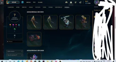 CONTA DE LOL LVL 361 com +70 skins