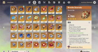 Ark 56 8 personagens 5* + 4 armas