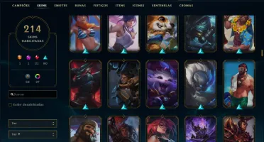 Conta lol, varias skins, level 158.
