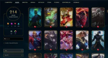 Conta lol, varias skins, level 158.