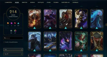 Conta lol, varias skins, level 158.