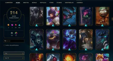 Conta lol, varias skins, level 158.