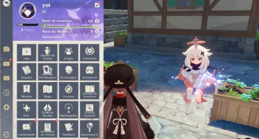 conta genshin end game AR 60, 19 pers 5* e 14 armas 5*