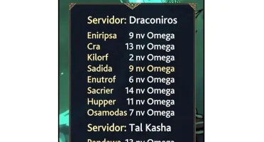 Dofus 1 char nv200 (server TK) / 8 char nv200 (server Draco)