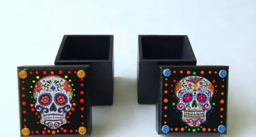 Conjunto Caixinhas Caveiras Mexicanas