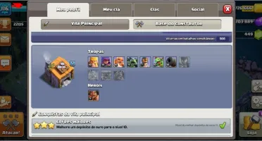 CONTA CLASH OF CLANS CV10 - 449 GEMAS - PARA VENDER RÁPIDO