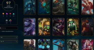 Conta de LOL level 47 com todos os campeões e 97 skins