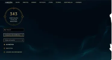Conta de LOL level 47 com todos os campeões e 97 skins