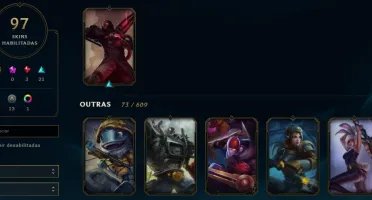 Conta de LOL level 47 com todos os campeões e 97 skins