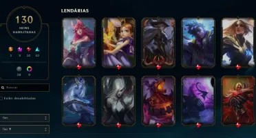 CONTA LEAGUE OF LEGENDS 130 SKINS 2 PRESTÍGIOS