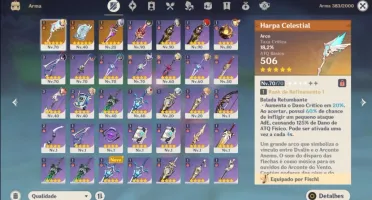 AR 55 Ayaka + Arma / Klee + Arma / Xiao entre outros T5!