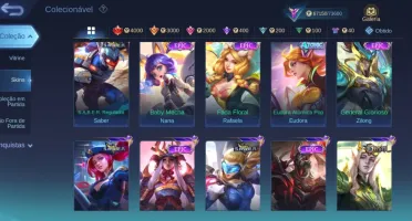 Conta TopMobile legends c/ legends lunox/gon/hisoka/transfor