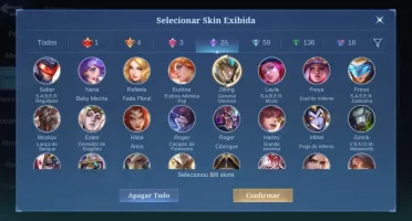 Conta TopMobile legends c/ legends lunox/gon/hisoka/transfor
