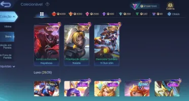 Conta TopMobile legends c/ legends lunox/gon/hisoka/transfor