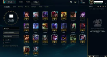 Conta League of Legends - Ouro 5 - 30 Campeoes e 3 Skin