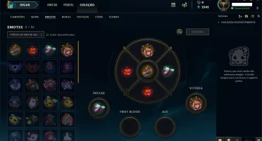 Conta League of Legends - Ouro 5 - 30 Campeoes e 3 Skin