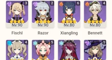 Conta genshin com Skin do Diluc+6 personagens T5