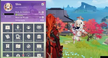 Conta genshin com Skin do Diluc+6 personagens T5
