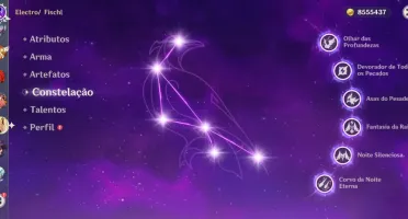 Conta Genshin com 9 personagens 5 estrelas
