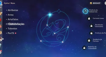Conta Genshin com 9 personagens 5 estrelas