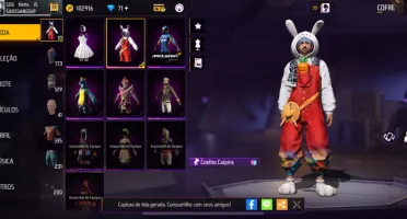 Conta Free Fire com intens raros antiga