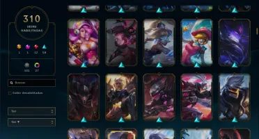 Conta LoL com 300 skins e 100k de EA
