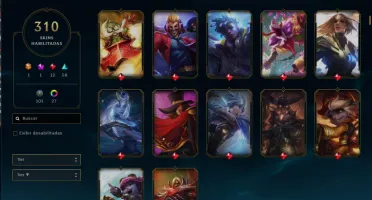 Conta LoL com 300 skins e 100k de EA